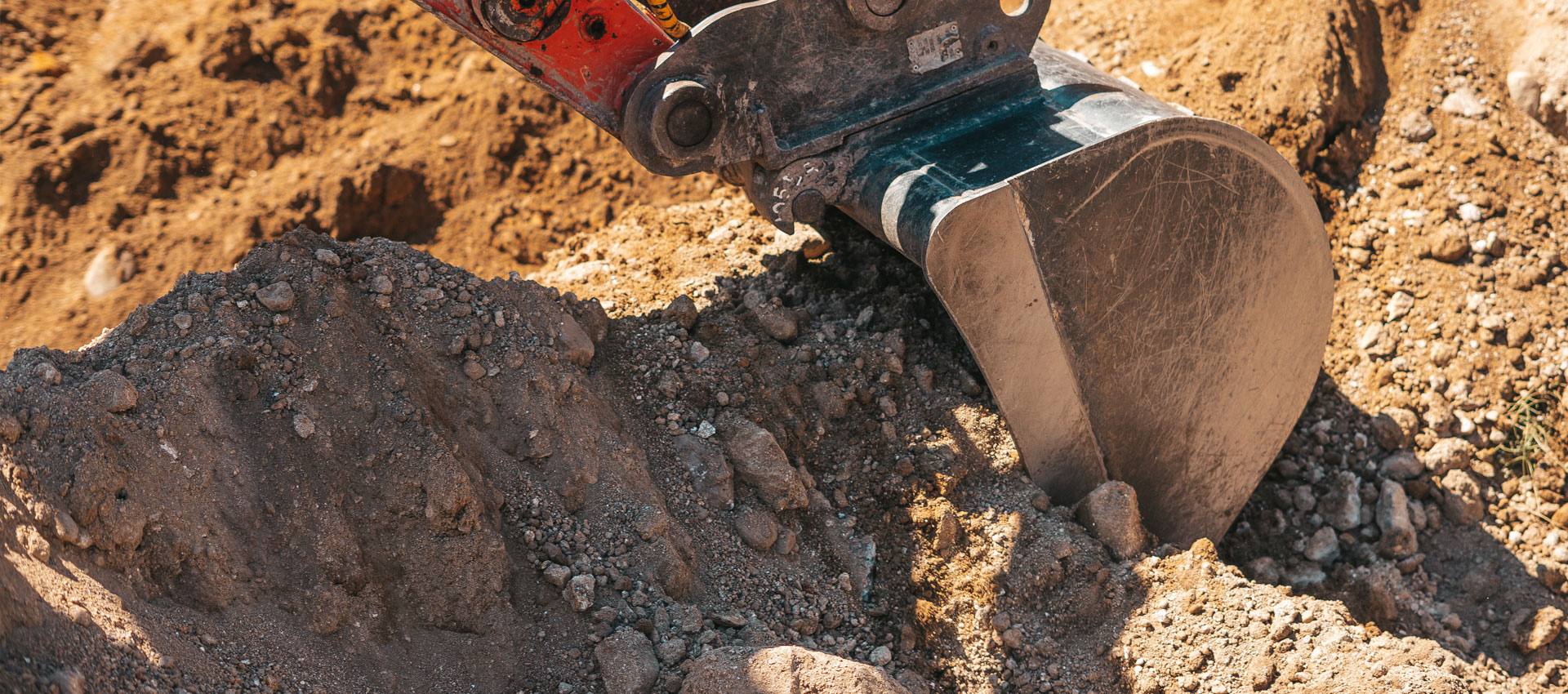 Excavator on construction site